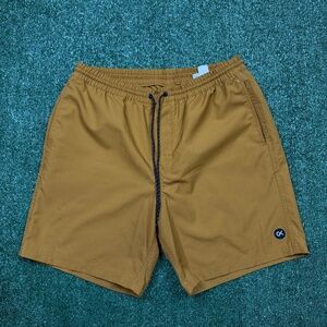 Outerknown Shorts Men's Size L Brown Drawstrings Lightweight Surf Swim Outdoors